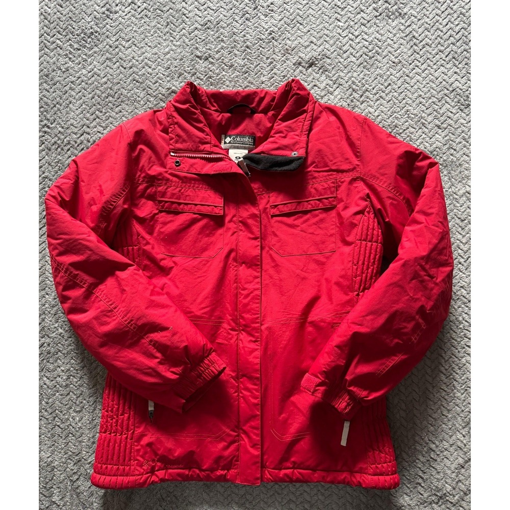 Columbia Sportswear Company Red Multipockets Cargi Hiking Jacket Size M